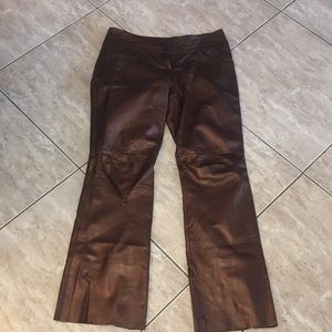 Cache 100% Lamb Leather Bronze Pants - 10